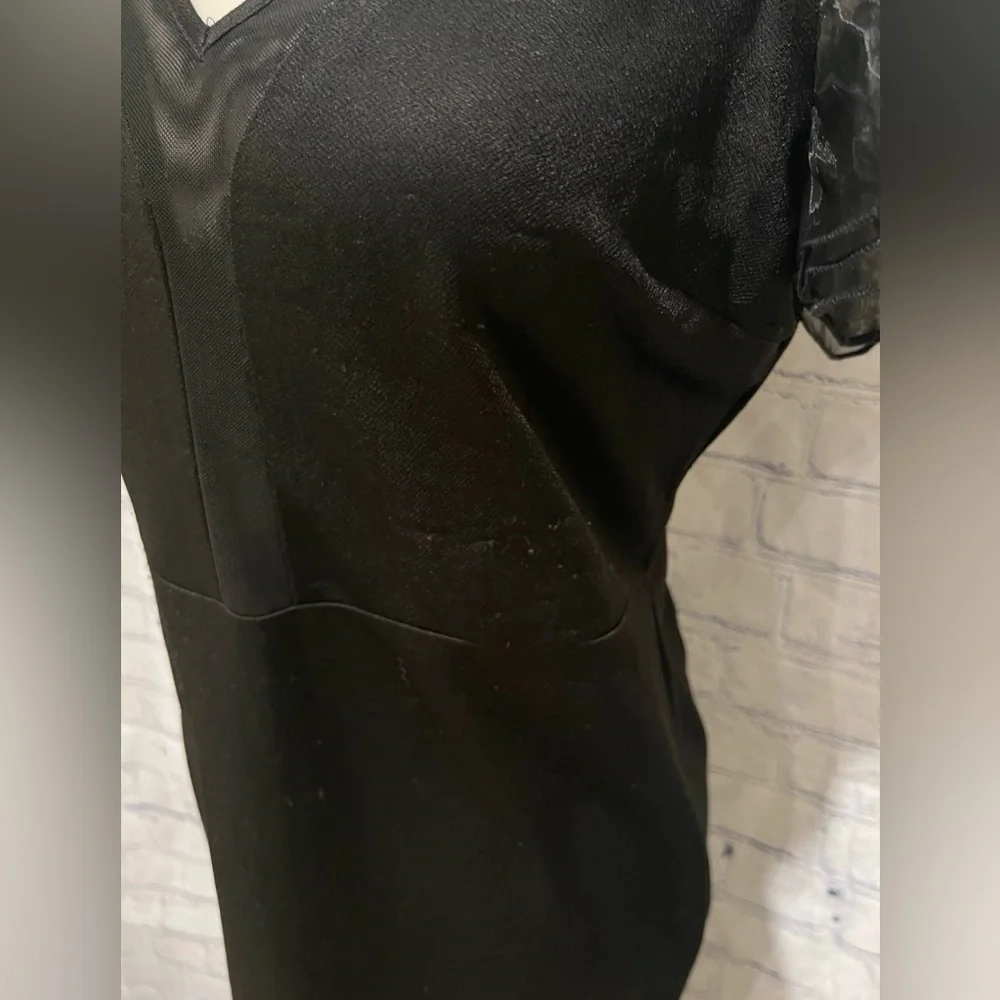 Interrupted Black Ladies Tulle Sleeve Dress - Size Medium - Picture 3 of 7
